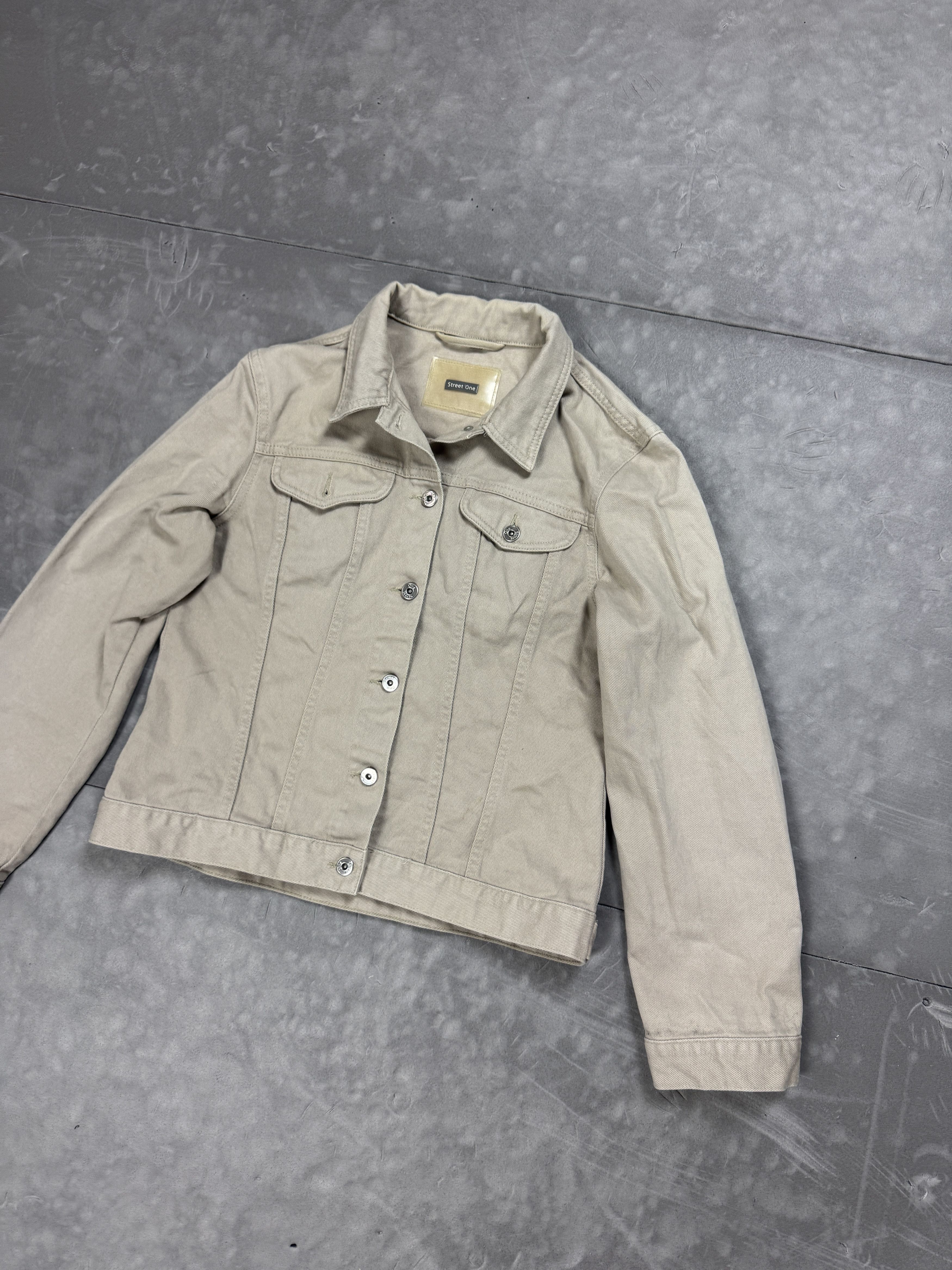 Vintage Street One Retro Washed Jeans Denim Jacket (M) Size M / US 6-8 / IT 42-44 - 3 Thumbnail