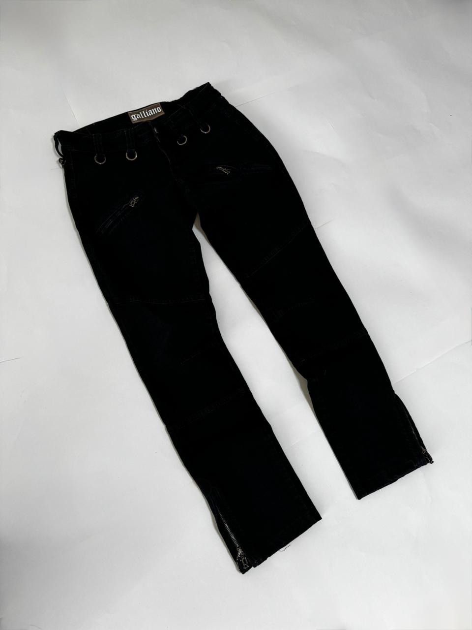 John Galliano Galliano Zipper Side Jeans Sz 28 Size 28" / US 6 / IT 42 - 2 Thumbnail