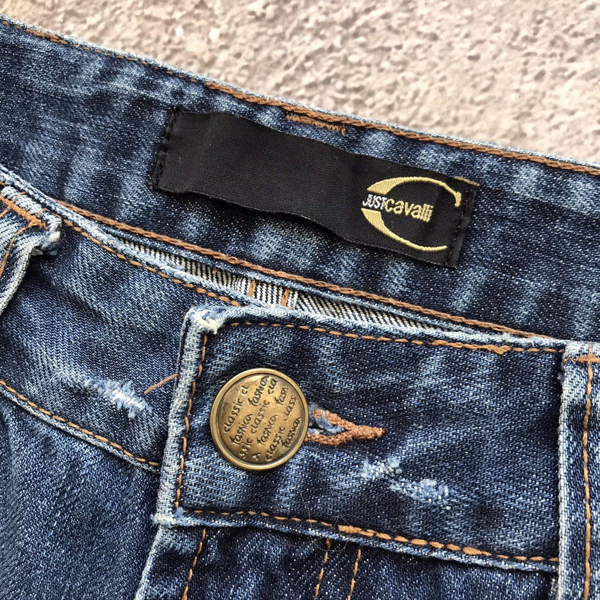 Vintage Vintage 90s Just Cavalli Distressed Baggy Jeans Streetwear 3 Size US 32 / EU 48 - 4 Thumbnail
