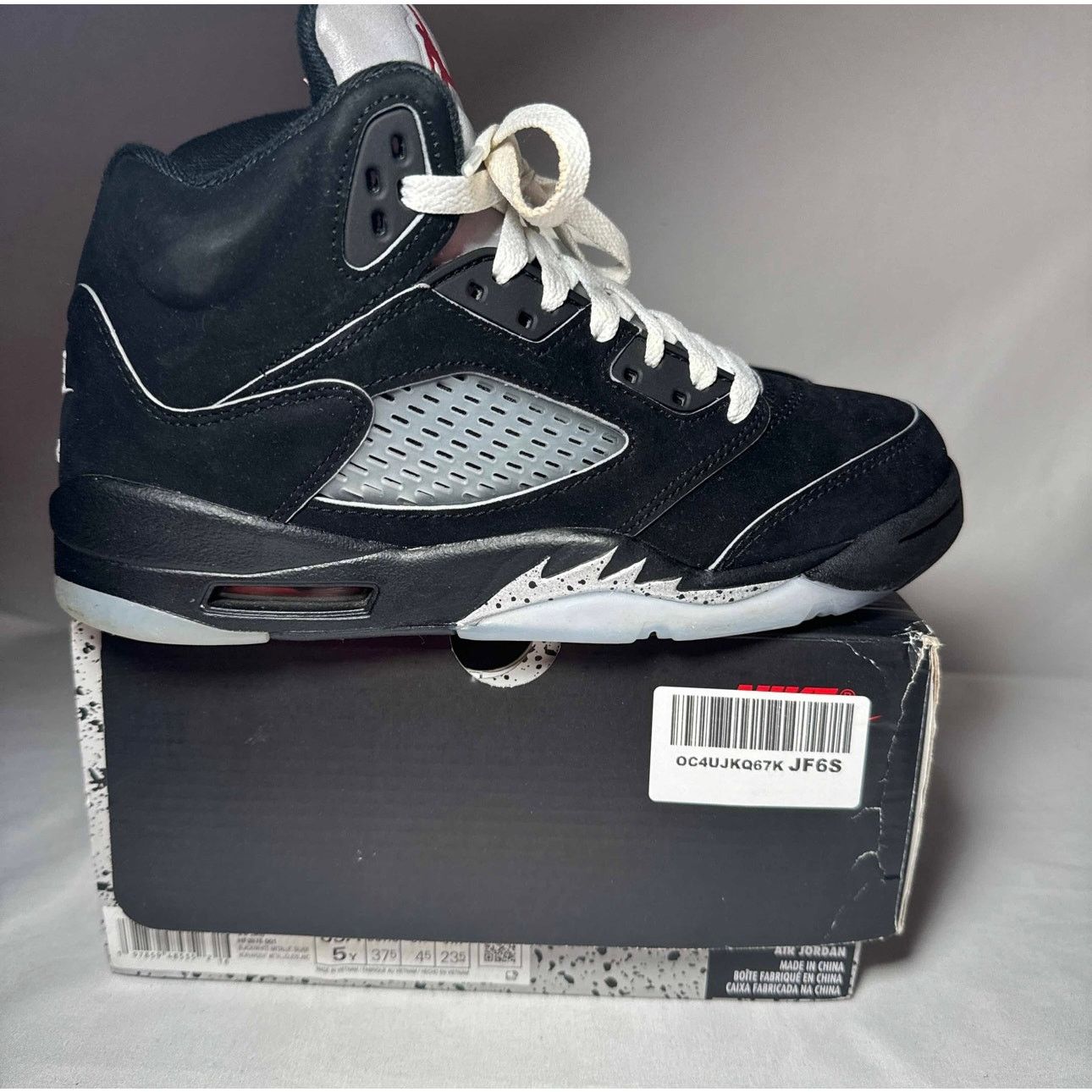 Jordan Brand × Nike Size 5 - Air Jordan 5 Retro OG GS Black Metallic Reimagined Size US 5 / EU 37 - 1 Thumbnail