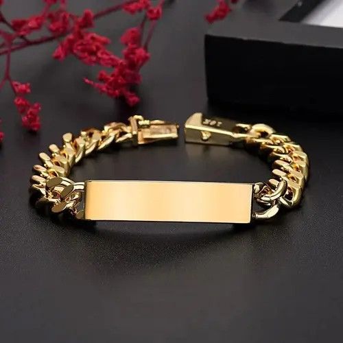 VIBE 18k Gold 10mm Chain Bracelets For Unisex Size ONE SIZE - 2 Thumbnail
