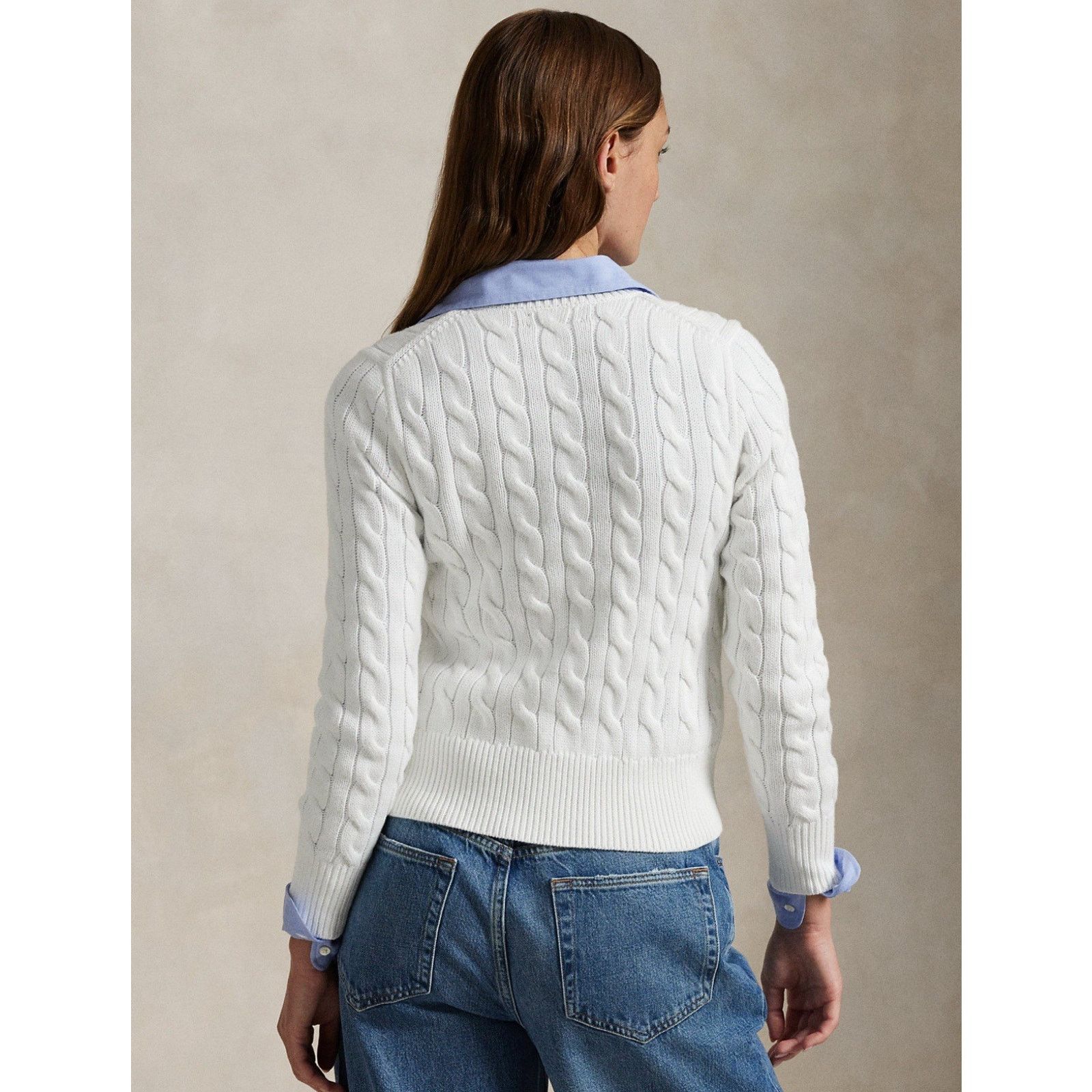 Ralph Lauren NWT Polo Ralph Lauren Cable Knit Cardigan Sweater White XS Size XS / US 0-2 / IT 36-38 - 8 Thumbnail