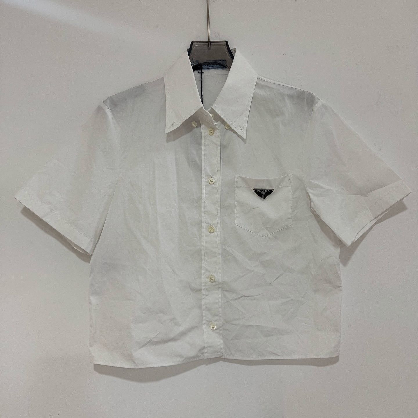 Prada Prada Logo Patch Button Up Shirt US M Size US XXS / EU 40 - 1 Thumbnail