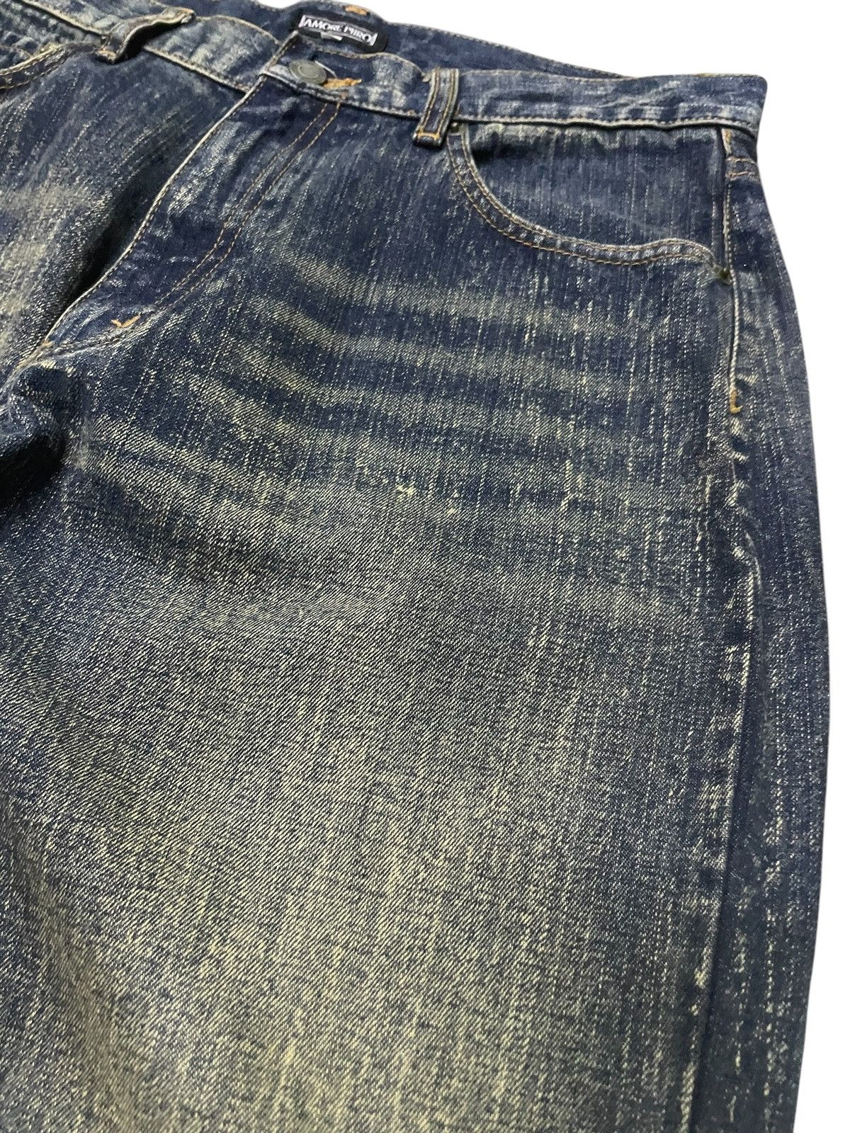 Designer × Japanese Brand Amore Puro Japan Stone Mud Wash Studded Loose Jeans Size US 30 / EU 46 - 13 Thumbnail