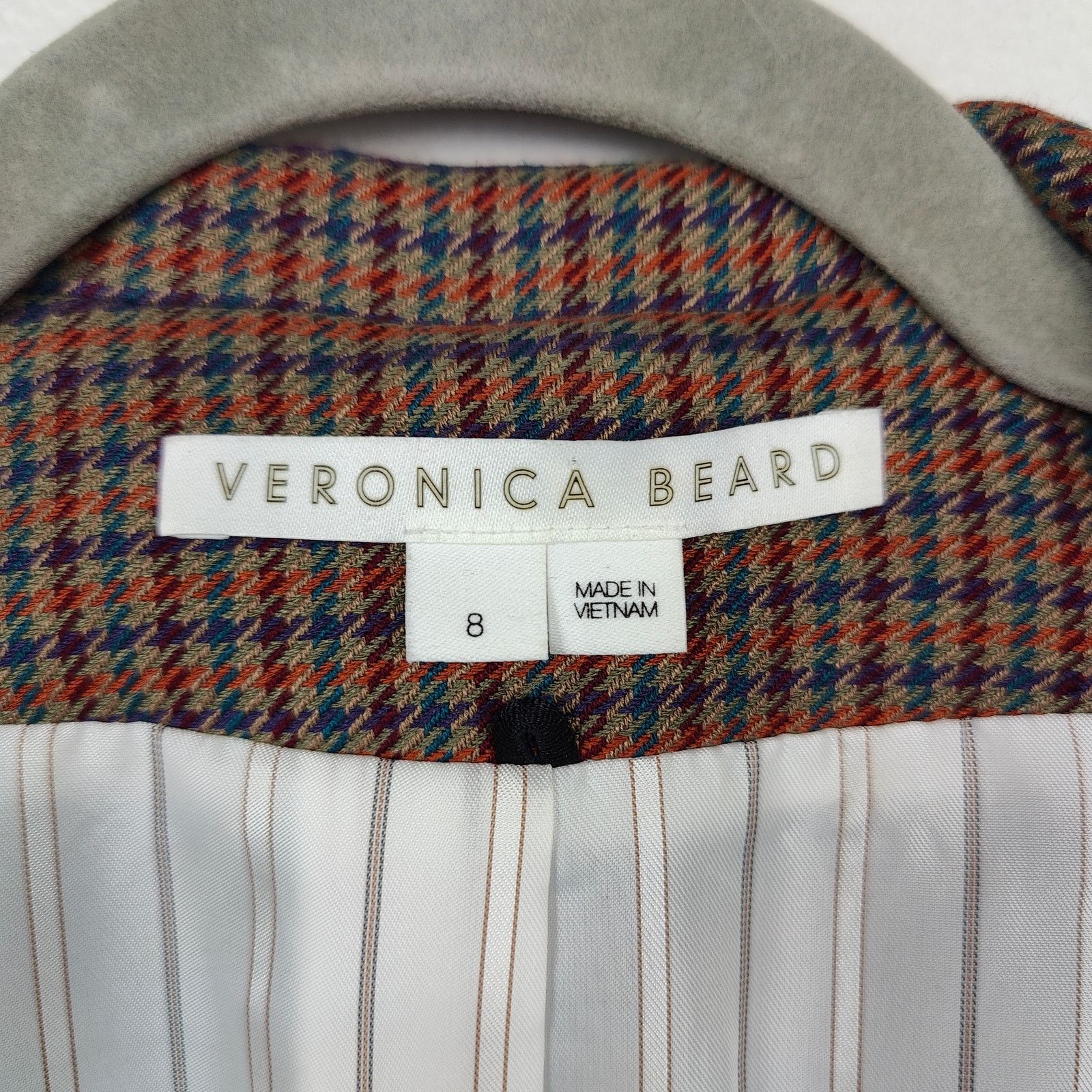 Veronica Beard Veronica Beard Dickey Jacket Womens 8 Upcollar Plaid Brown Size M / US 6-8 / IT 42-44 - 8 Thumbnail
