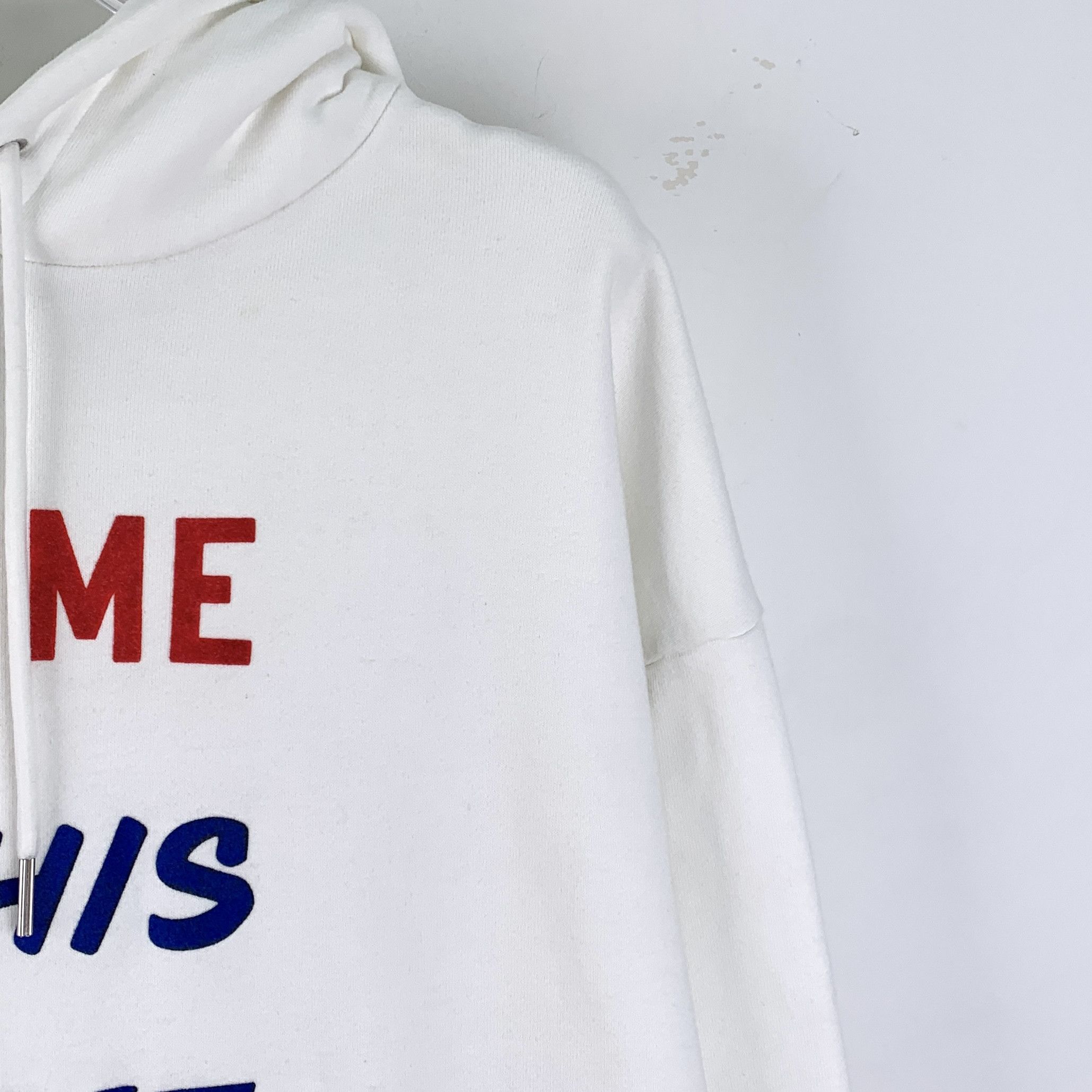 Celine Celine White Logo Cotton Hoodie (M) Size US M / EU 48-50 / 2 - 7 Thumbnail