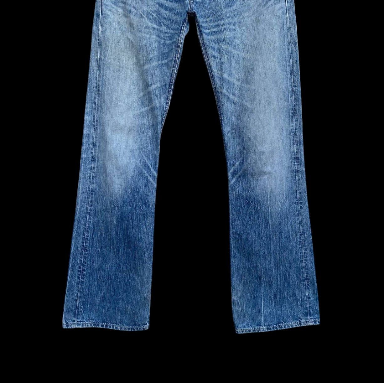 Edwin 🔥FLARED VINTAGE EDWIN STONEWASH CLAWMARK REDBUTTON BJ07-14 Size US 30 / EU 46 - 3 Thumbnail