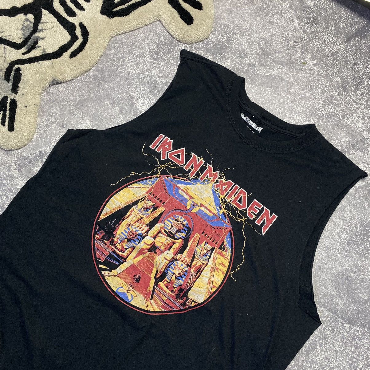 Band Tees × Vintage Vintage Iron Maiden Big Pharaoh Logo rock band sleeveless Size US L / EU 52-54 / 3 - 2 Thumbnail