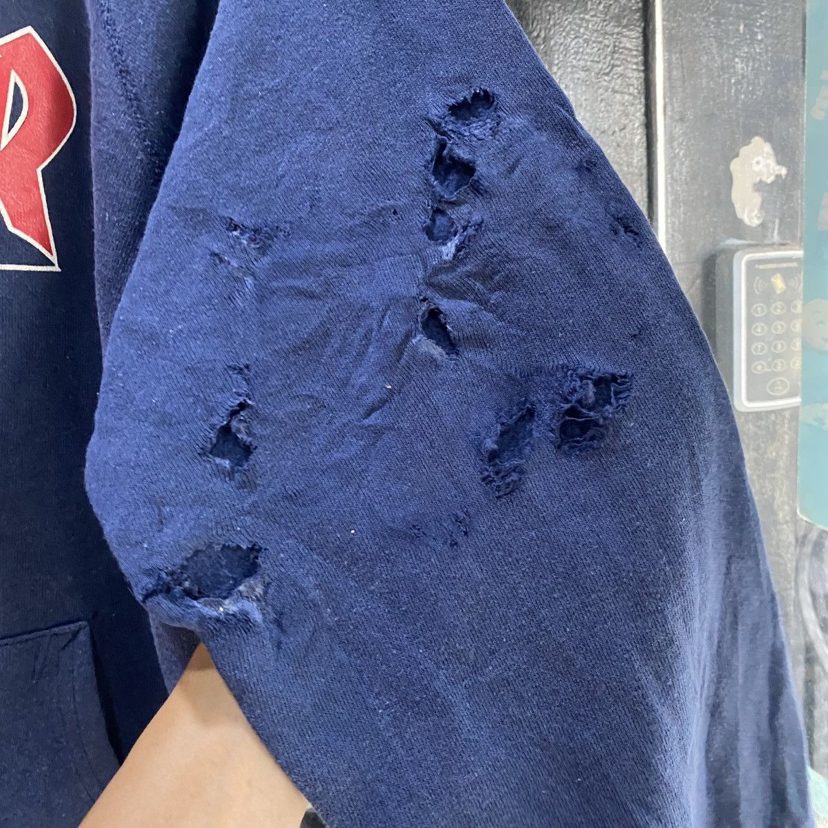 Thrasher × Vintage Thrasher Navy Blue Hoodie Vintage 80s Distressed Size US L / EU 52-54 / 3 - 8 Thumbnail