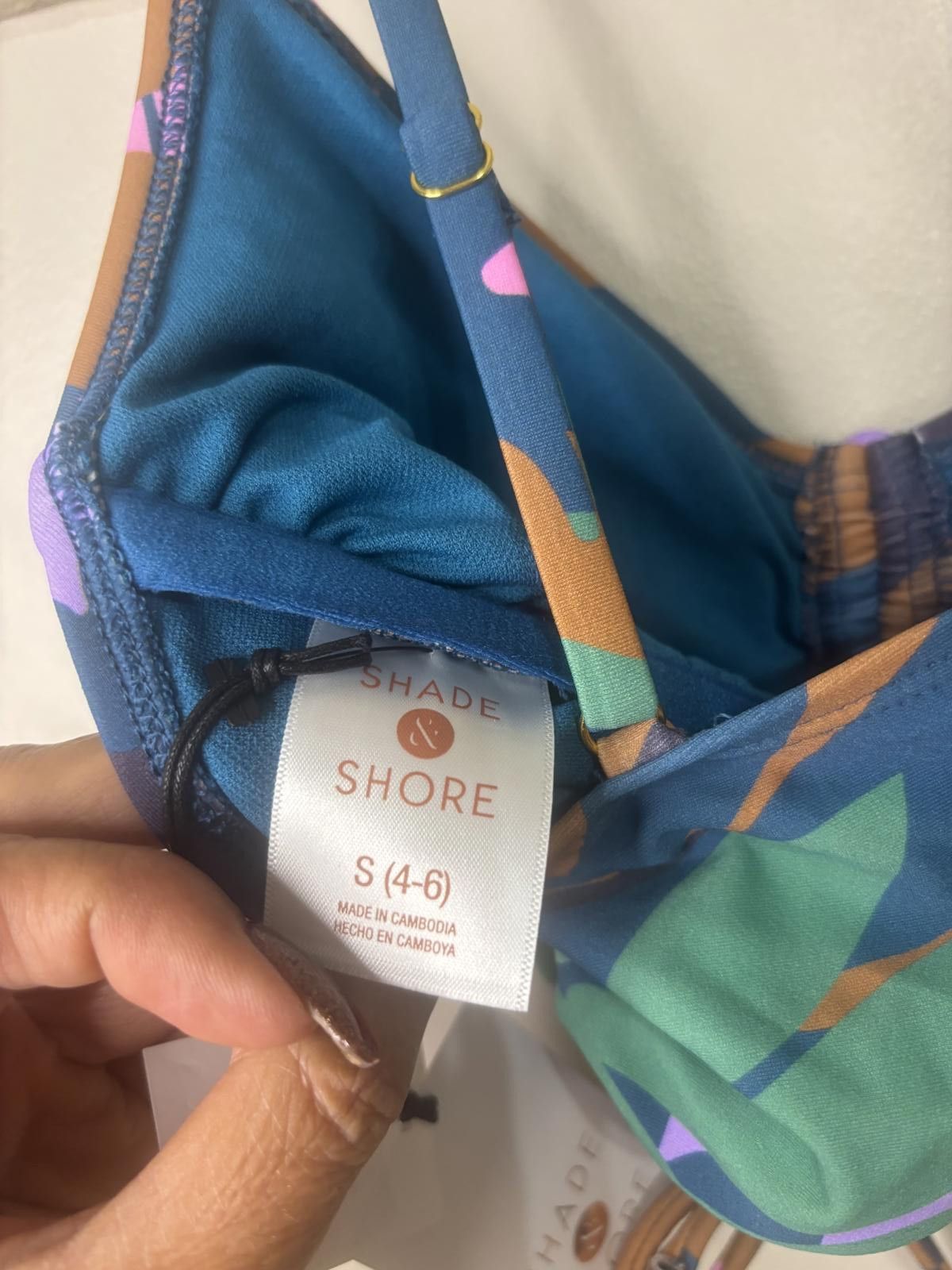 Designer Shade & Shore Women's Colorful Crop Bikini Top Small Size ONE SIZE - 3 Thumbnail