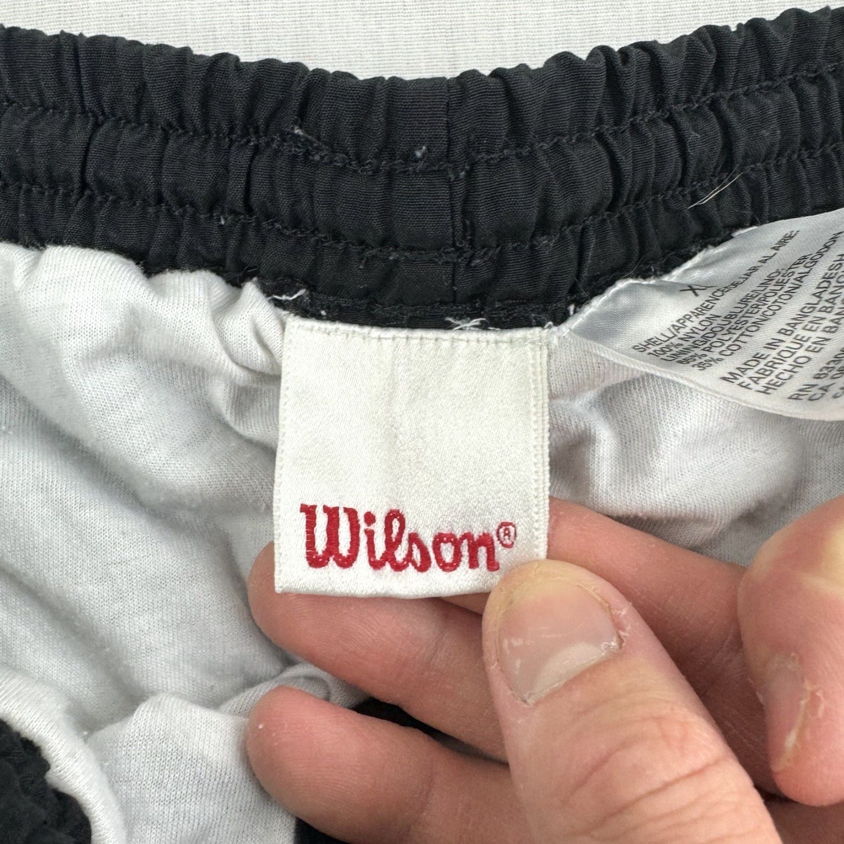 Wilson VINTAGE Wilson Swim Trunks Adult XL Black Classic Ocean Beach Shorts 90s Y2K Size US 36 / EU 52 - 4 Thumbnail