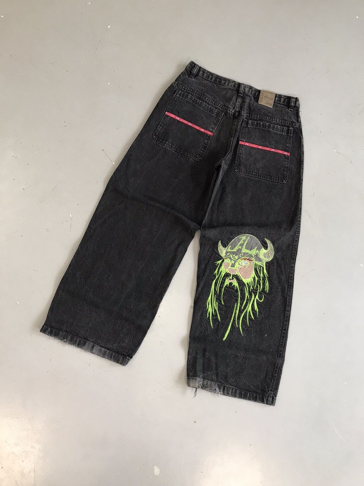 JNCO × Southpole × Vintage Super rare Vintage J & L predator embroidered denim Size US 34 / EU 50 - 8 Thumbnail