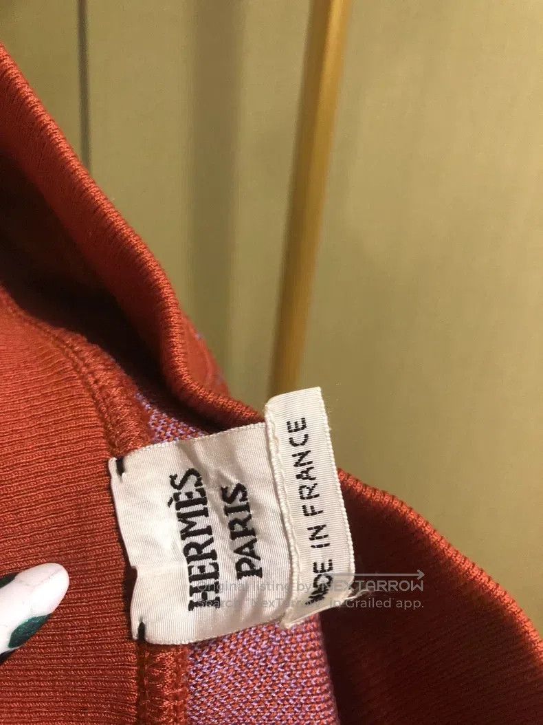 Hermes Hermes Red Logo Printed Midi Skirt Size 24" / US 00 / IT 34 - 5 Thumbnail