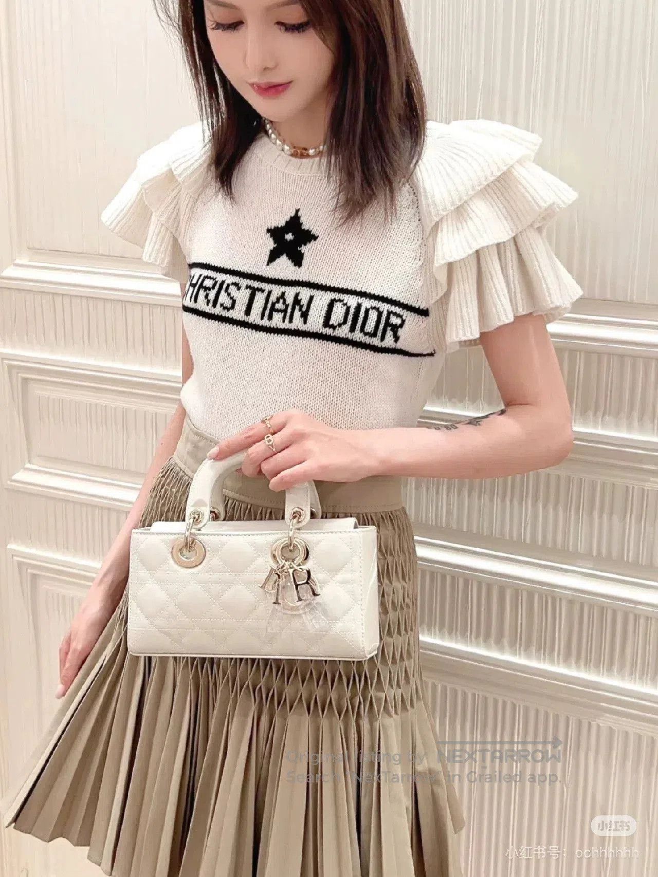 Dior dior black star logo white ruffled top. Size US S / EU 44-46 / 1 - 7 Thumbnail