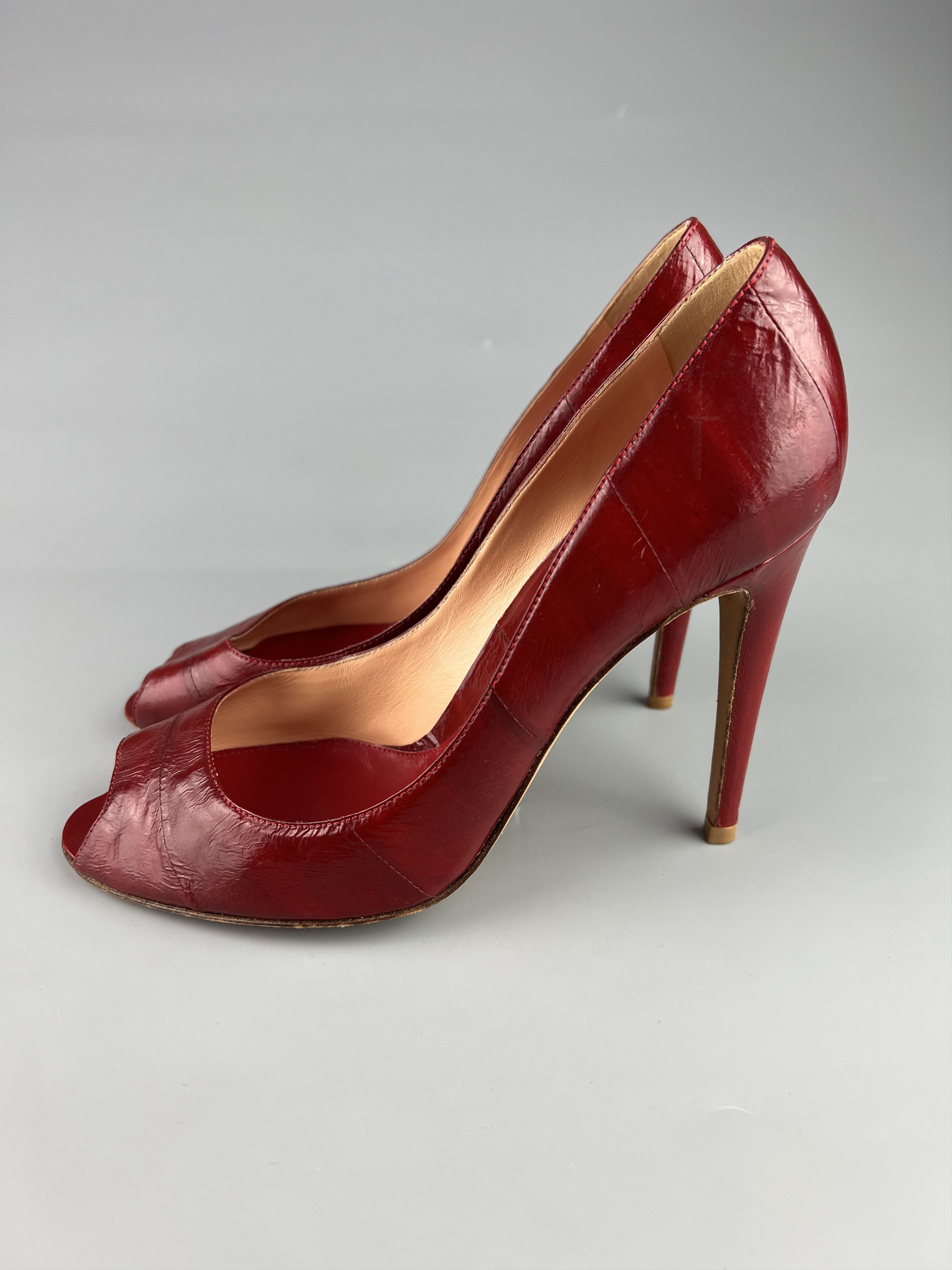 Sergio Rossi Sergio Rossi Red Leather Heels Size 39 Made in Italy Size US 9 / IT 39 - 4 Thumbnail