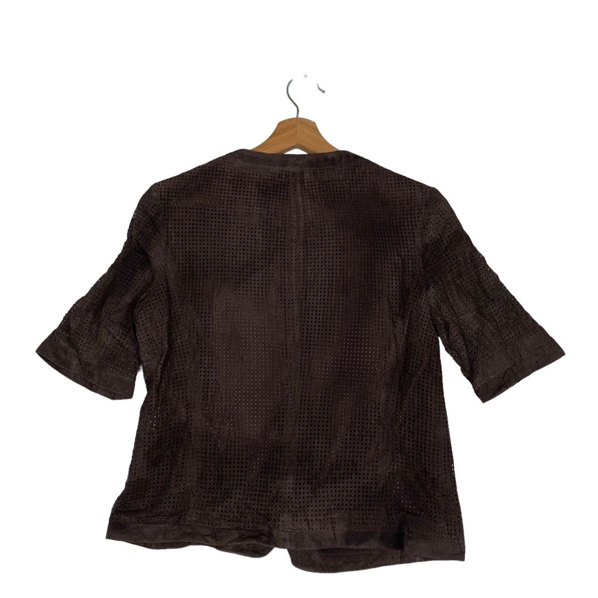 Vintage HOMEOSTYLE Suede Leather Mesh 3Q Sleeve Jacket #0367-C17 Size S / US 4 / IT 40 - 7 Thumbnail
