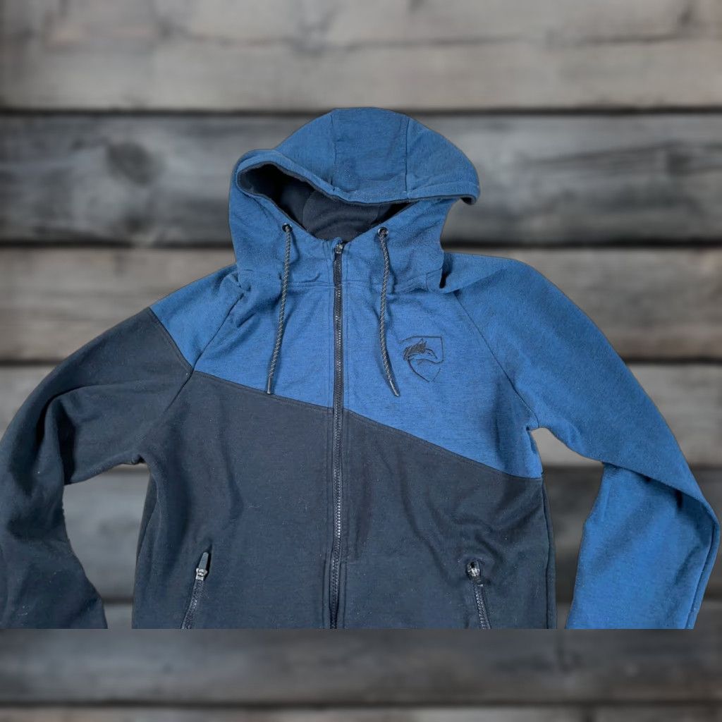 Vintage Alphalete Hoodie High Neck Zip Up Adult Medium Black Blue Sweatshirt Athleisure Size US M / EU 48-50 / 2 - 1 Thumbnail