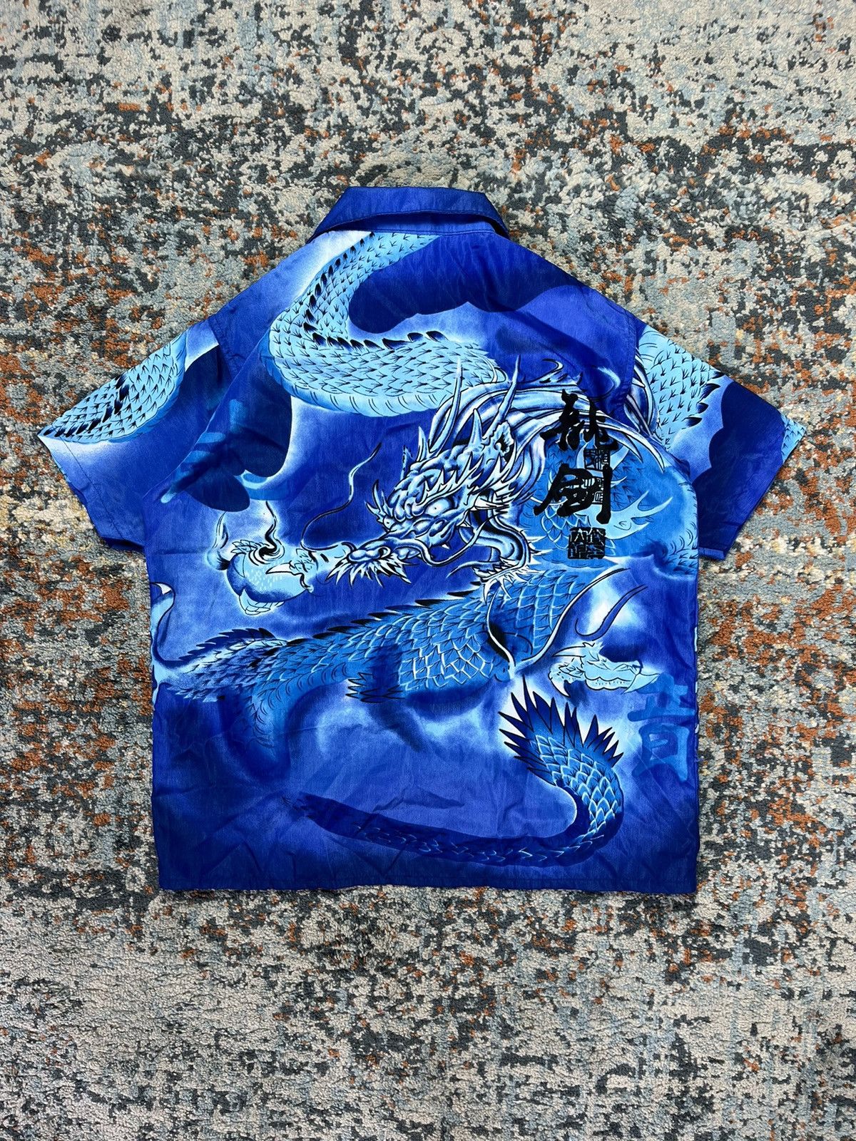 Vintage Vintage 90s Crazy Oriental dragon all over print shirt Size US XS / EU 42 / 0 - 2 Thumbnail