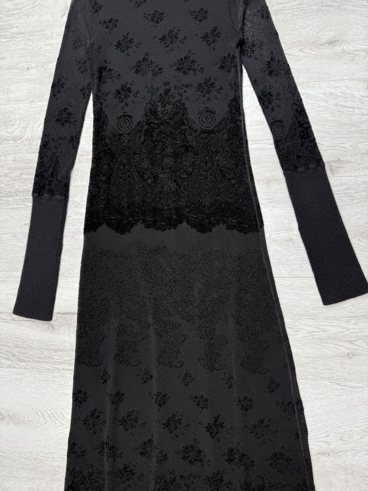 Jean Paul Gaultier Jean Paul Gaultier Sheer Mesh Velvet Pattern Maxi Dress Size S / US 4 / IT 40 - 9 Thumbnail