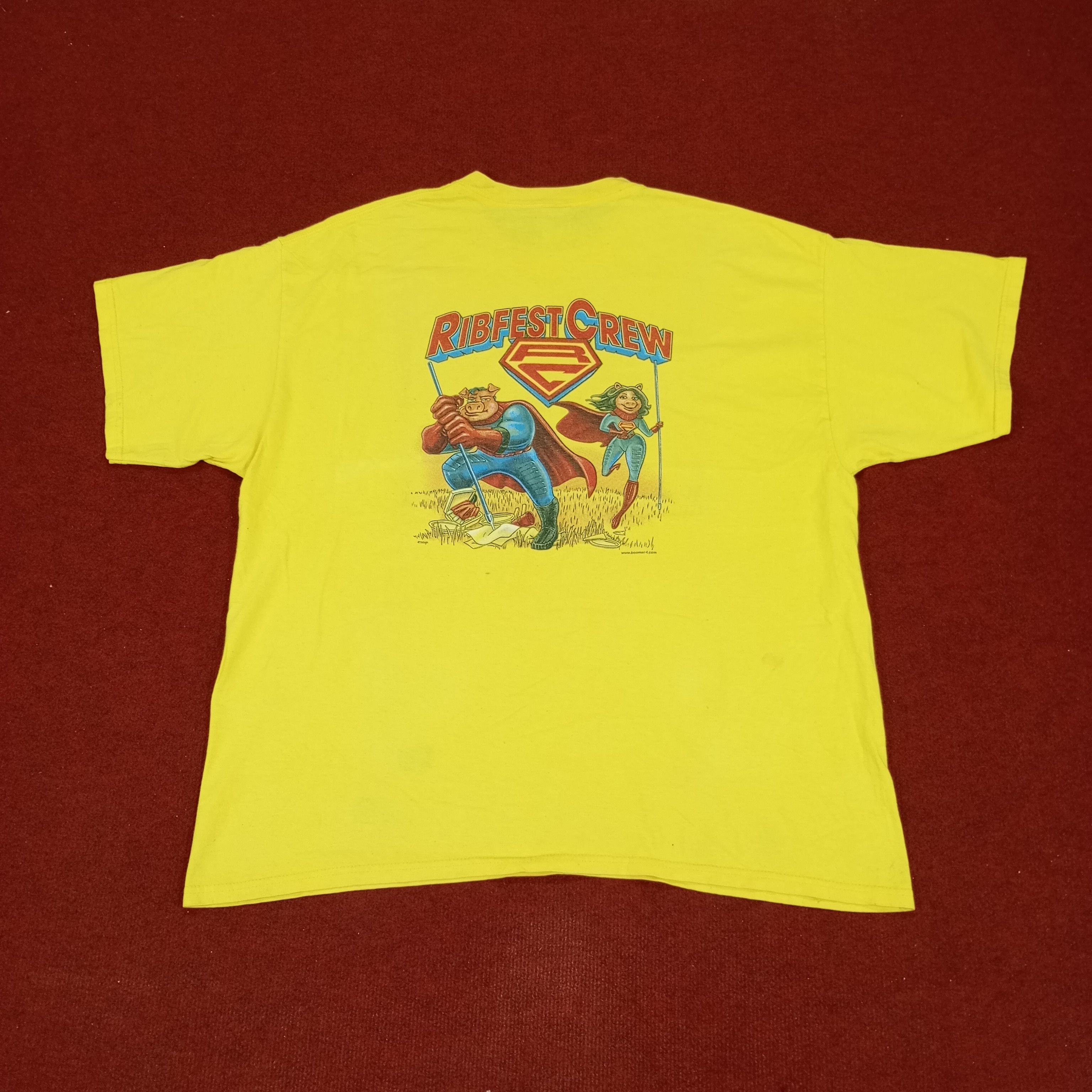 Vintage Ribfest Crew Superman Parody Streetwear Style Tshirt Size US XXL / EU 58 / 5 - 1 Thumbnail