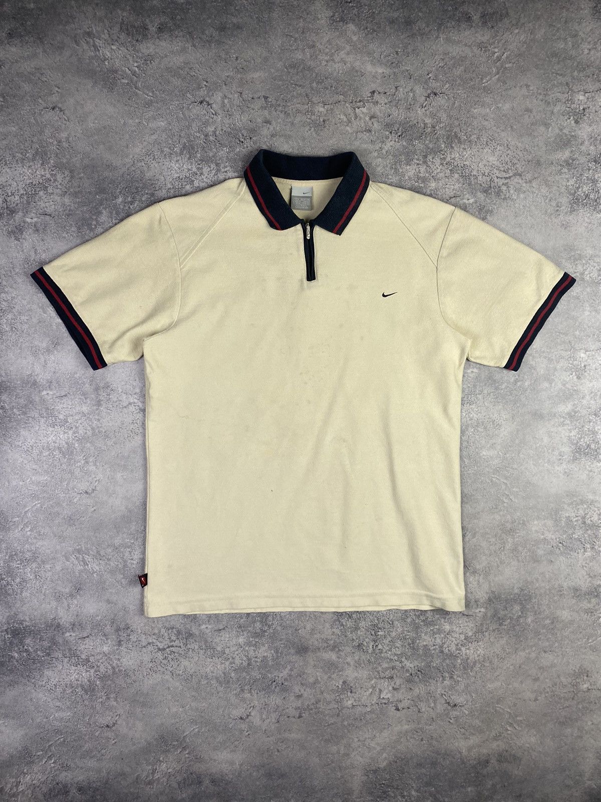 Nike Vintage 00s Nike Swoosh Drill Polo Shirt Tee Size US M / EU 48-50 / 2 - 2 Thumbnail