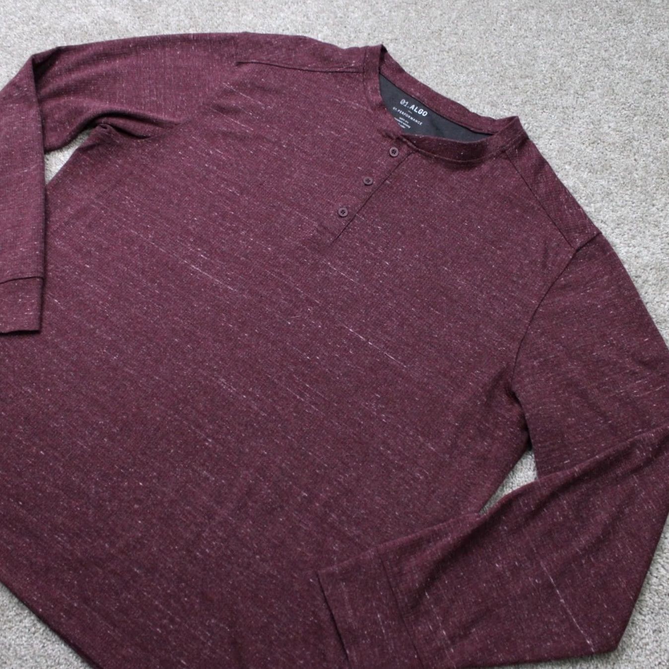 Vintage 01. Algo Red Performance Henley Shirt Mens 2XL 2XL Quick Dry Long Sleeve Size US XXL / EU 58 / 5 - 3 Thumbnail