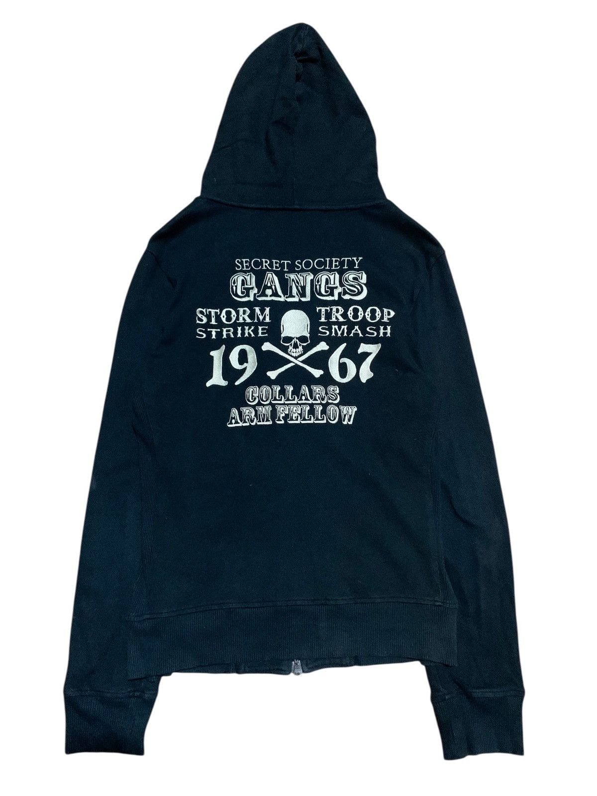 If Six Was Nine × Japanese Brand × Le Grande Bleu (L.G.B.) 1967 Collars hidden poem skull multi zip hoodie punk style Size US M / EU 48-50 / 2 - 15 Thumbnail