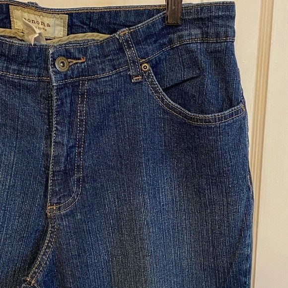 Sonoma Sonoma Life Style Jeans Original Fit Straight Leg Embroidere Size 34" / US 12 / IT 48 - 2 Thumbnail