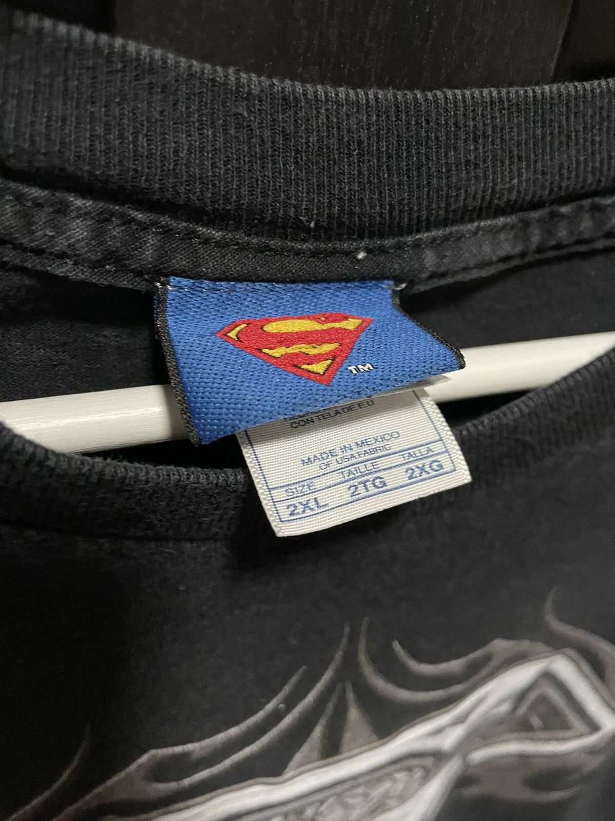 DC Comics × Vintage RARE ⛓️🦹🏼‍♂️Y2K Superman Tribal Steel Flames Tee Size US XXL / EU 58 / 5 - 7 Thumbnail