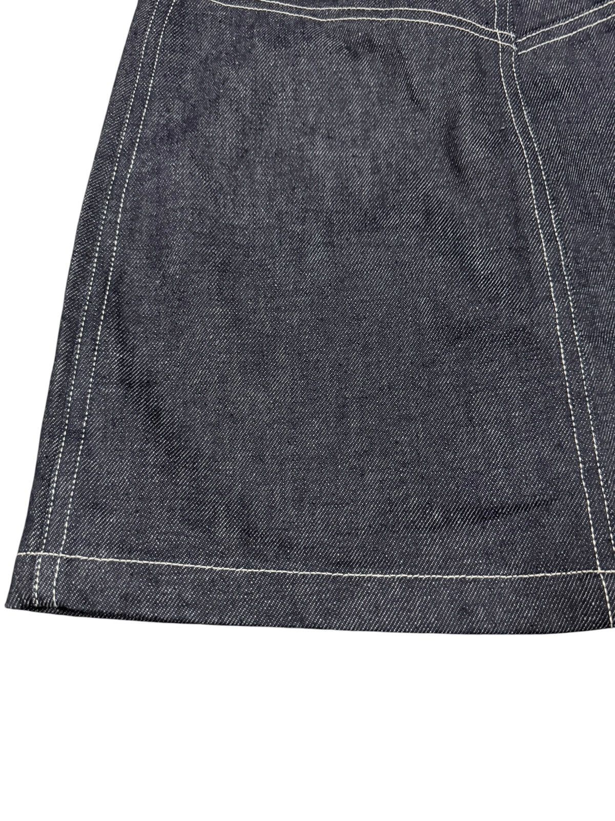 agnes b. Vtg🔥agnes.b Raw Indigo denim Mini Skirt Made In France Size 25" / US 0 / IT 36 - 15 Thumbnail