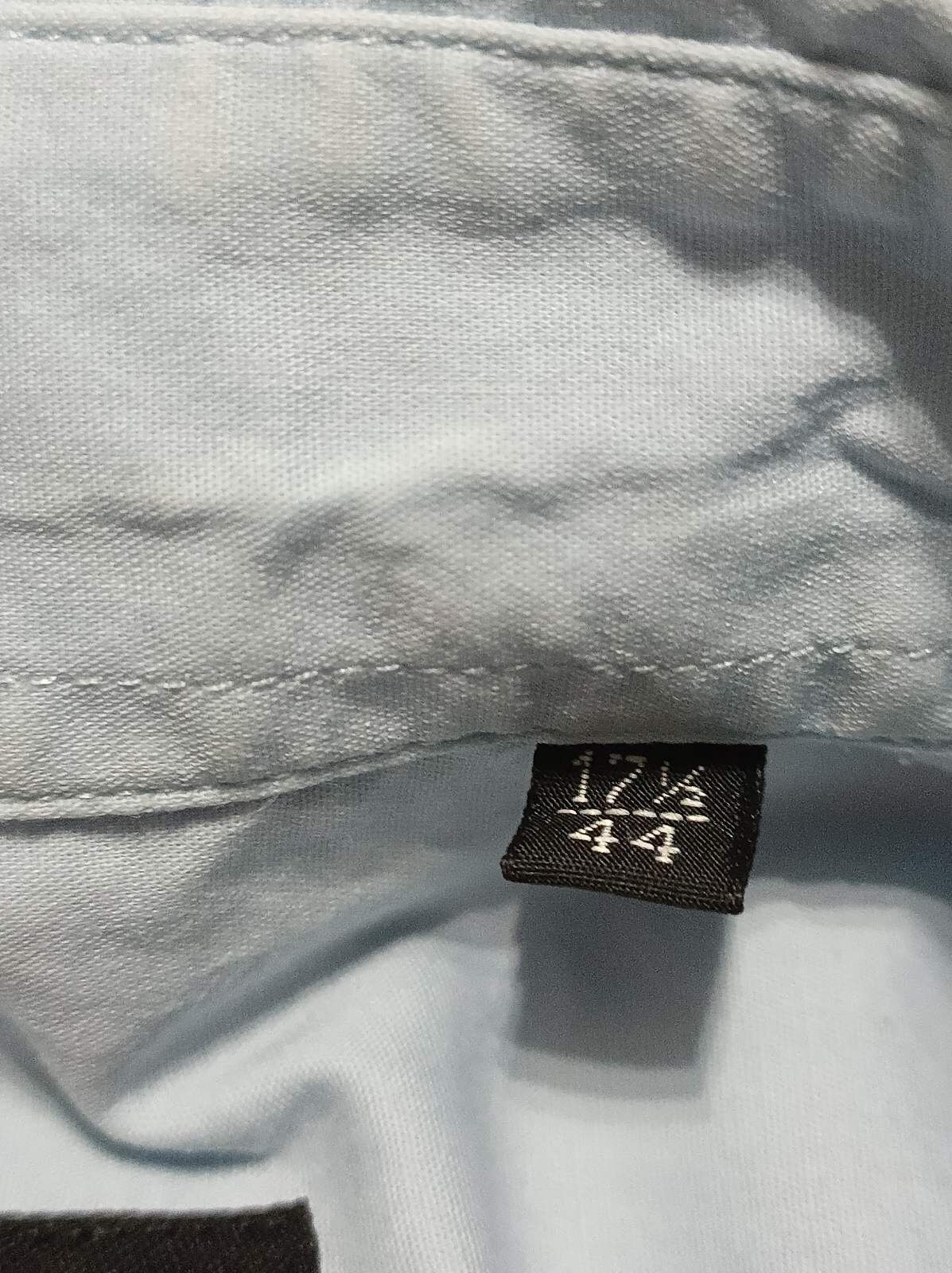 Balenciaga × Designer Balenciaga Mens Dress Shirt Blue size 44 / 17.5 Size 44R - 5 Thumbnail