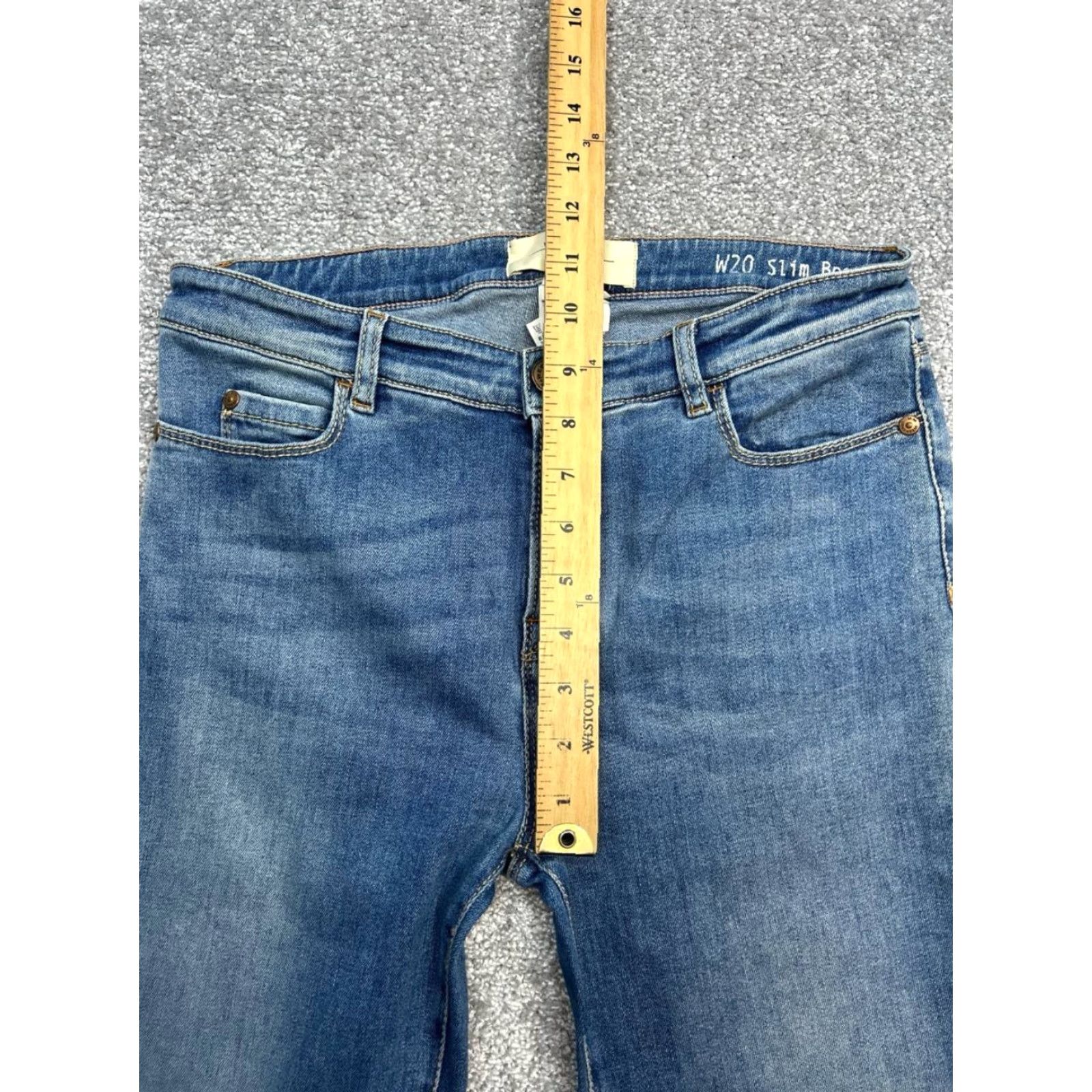 Denime Weekend Max Mara W20 Jeans Womens 29 Blue Denim Mid Rise Slim Boot Jeans 29x34 Men's? Size 29" - 4 Thumbnail