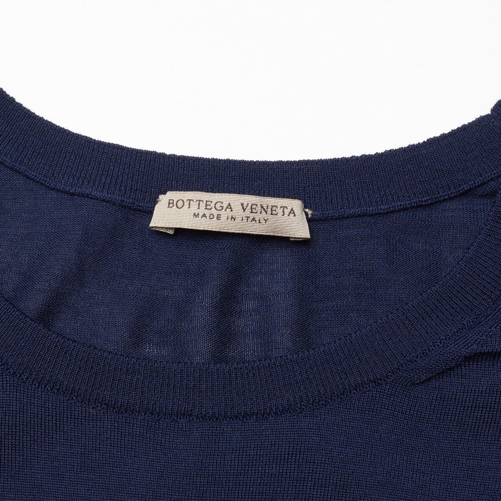 Bottega Veneta BOTTEGA VENETA Navy Blue Wool Knit Crewneck Sweater Size US M / EU 48-50 / 2 - 4 Thumbnail