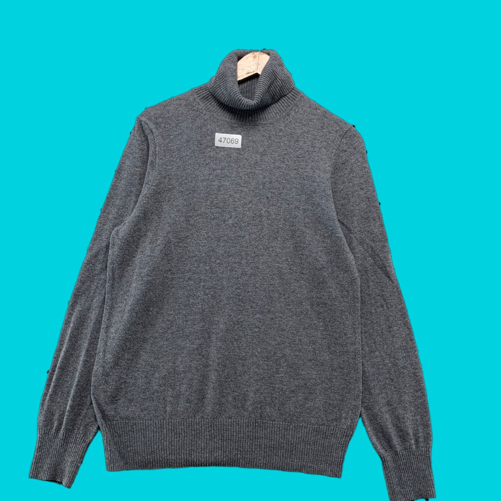 J.Crew J.Crew Merino Wool Sweater Mens Medium Turtleneck Gray Lightweight Work Size US M / EU 48-50 / 2 - 1 Thumbnail