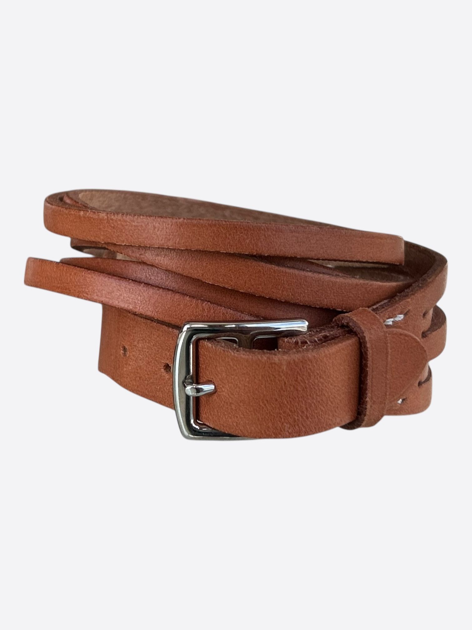 Hermes Brown Swift & Palladium Hardware Multi-Strand Bracelet Size ONE SIZE - 1 Thumbnail