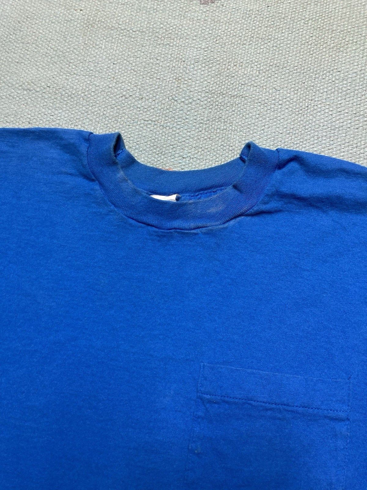 Fruit Of The Loom × Vintage 80s pocket t shirt fruit of the loom blank cotton soft large Size US L / EU 52-54 / 3 - 4 Thumbnail