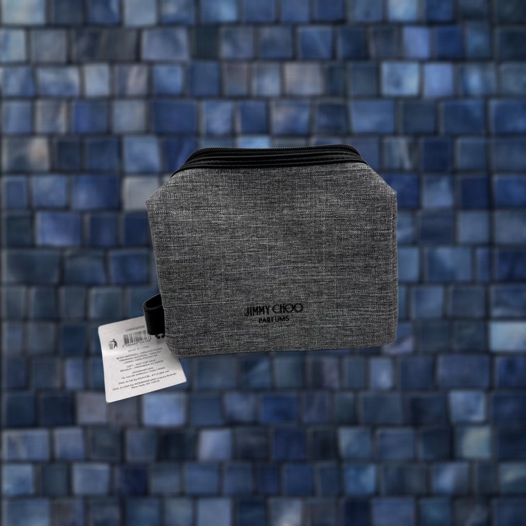 Jimmy Choo Jimmy Choo Parfums Pouch Toiletry Bag Gray Heather Cosmetic Case Travel Case Medium Zip Men Size ONE SIZE - 1 Thumbnail