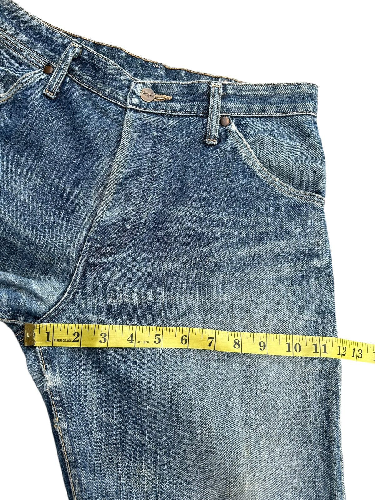 Kapital VINTAGE WRANGLER BLUE BELL SELVEDGE DISTRESSED DENIM JEANS Size US 31 - 18 Thumbnail