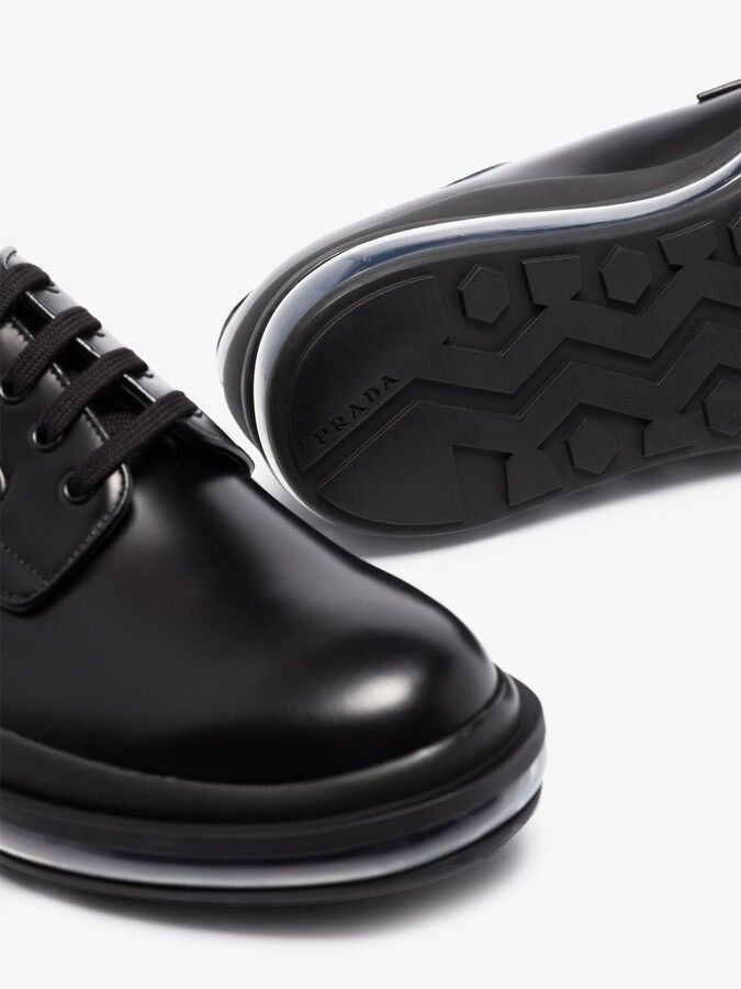 Prada Prada Levitate Brushed Leather Derby Shoes Size US 8 / EU 41 - 3 Thumbnail