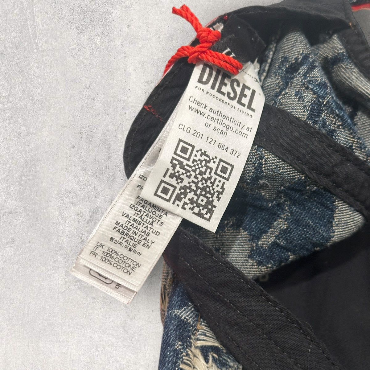 Diesel Diesel Library Distressed Cap Size ONE SIZE - 7 Thumbnail