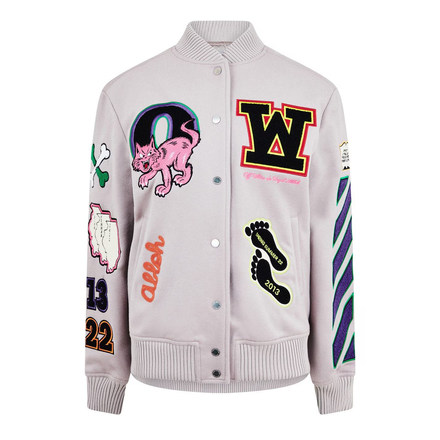 Off-White o1g2r1mq0125 Bomber Jacket in Multicolor Size M / US 6-8 / IT 42-44 - 1 Thumbnail