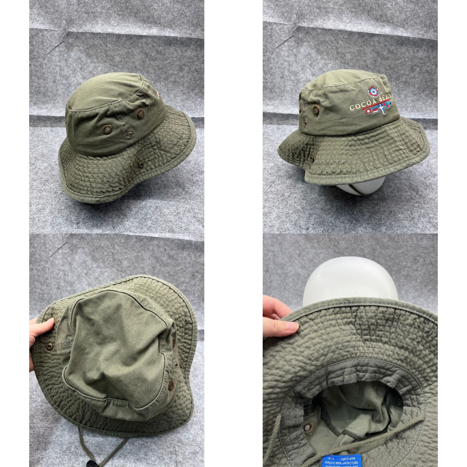 Adidas adidas Bucket Hat Adult Medium Green 100% Cotton Twill Casual Logo Beach Size ONE SIZE - 8 Thumbnail