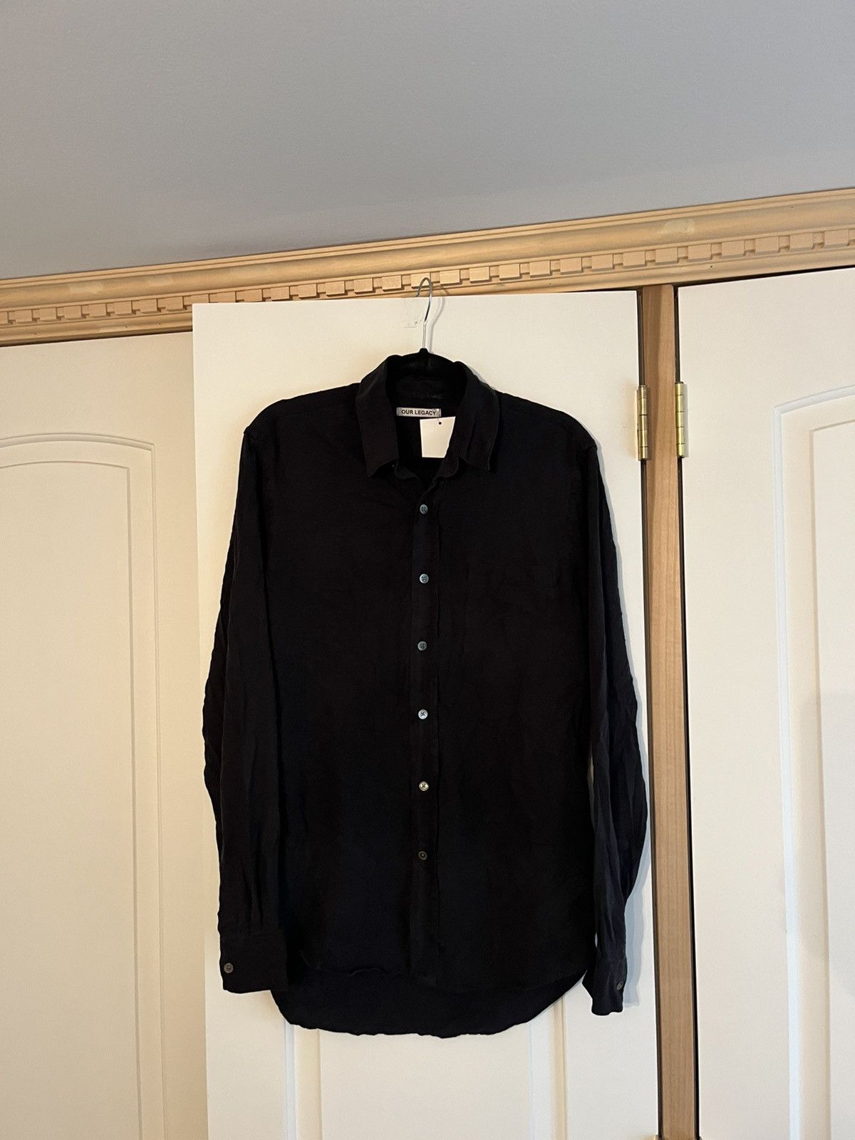 Our Legacy o1rshd11223 Evening Polo Super Black Performance Poly 