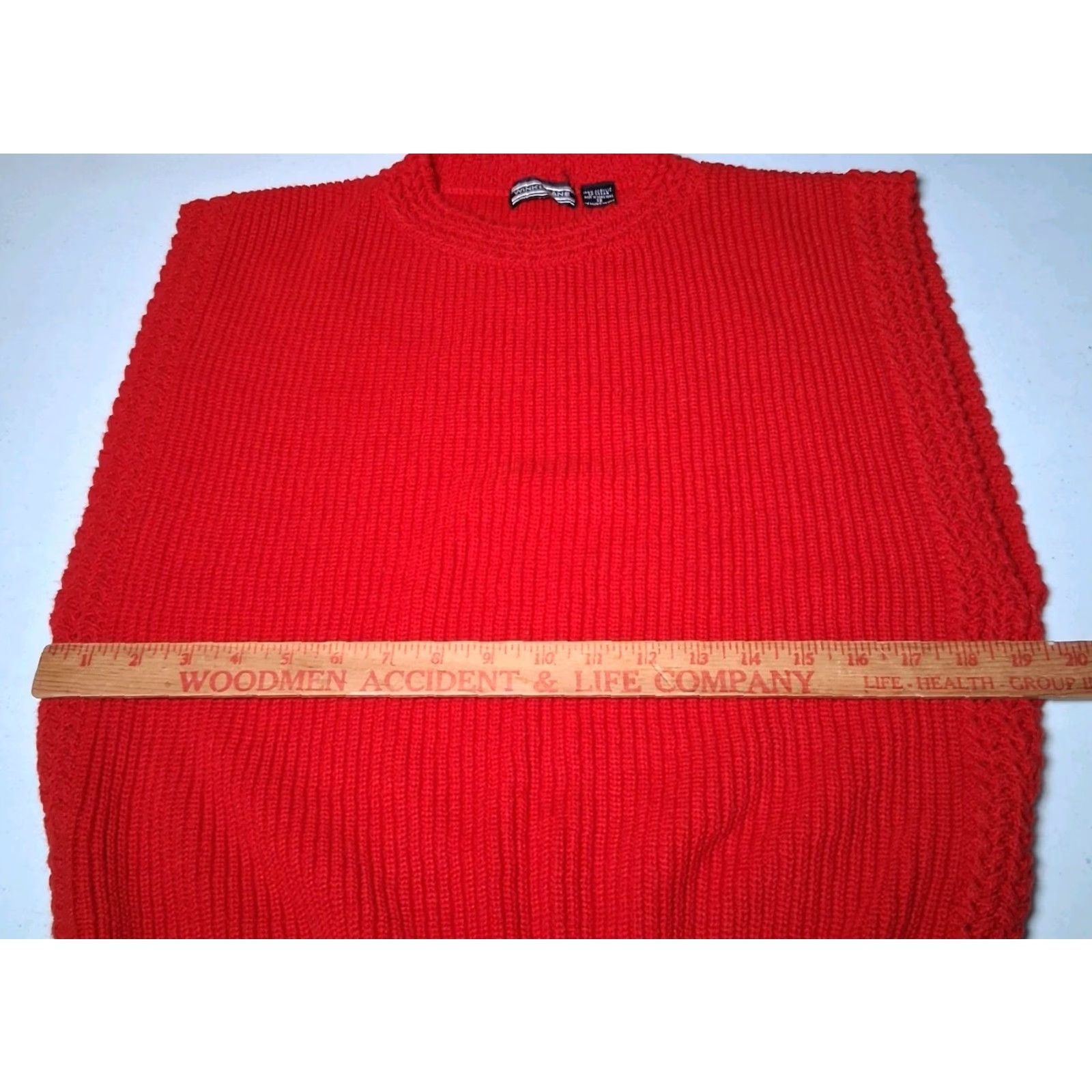 Etro VINTAGE Winks Lane Vest Women Size 38 Red Ribbed Knit Retro 1980s Size XS / US 0-2 / IT 36-38 - 3 Thumbnail