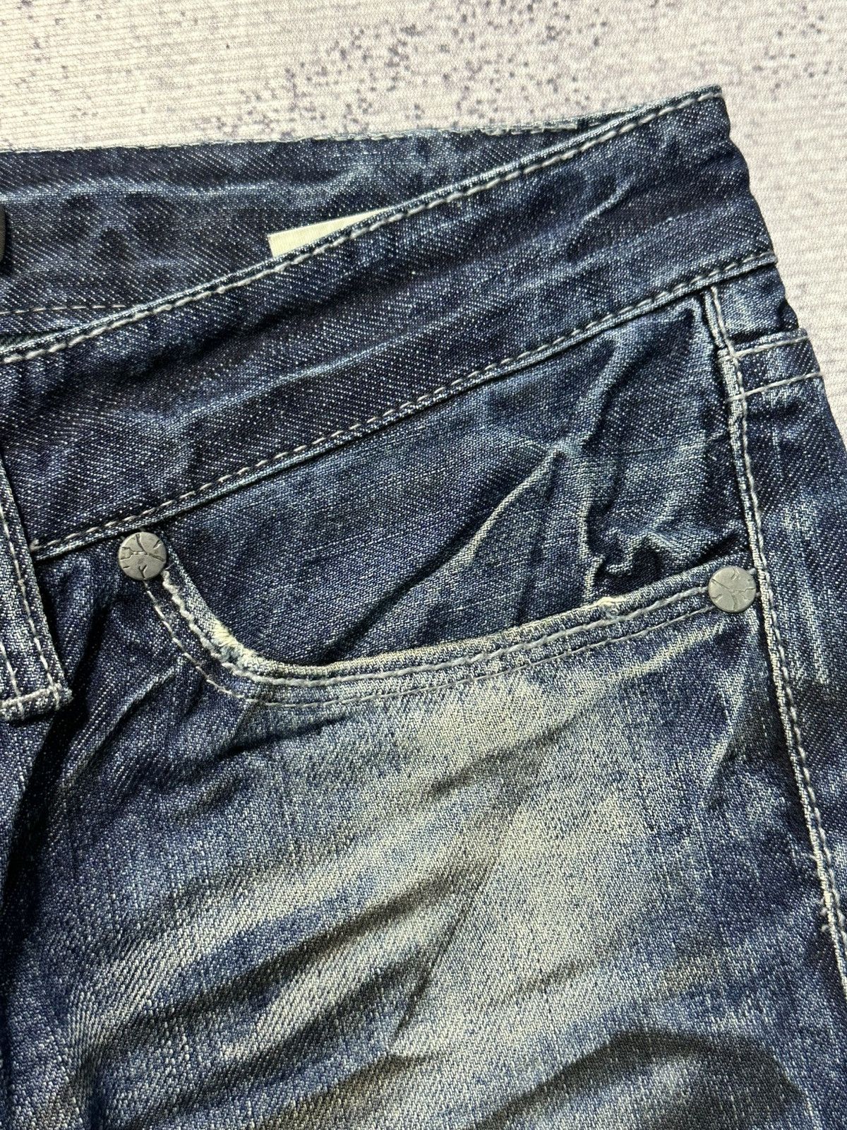 GOSTAR DE FUGA 2000s FUGA Flare Stone Washed Distressed Denim Jeans Size US 31 - 7 Thumbnail