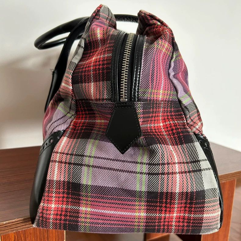 Vivienne Westwood Vivienne Westwood Purple checkered bag, single shoulder ba Size ONE SIZE - 5 Thumbnail