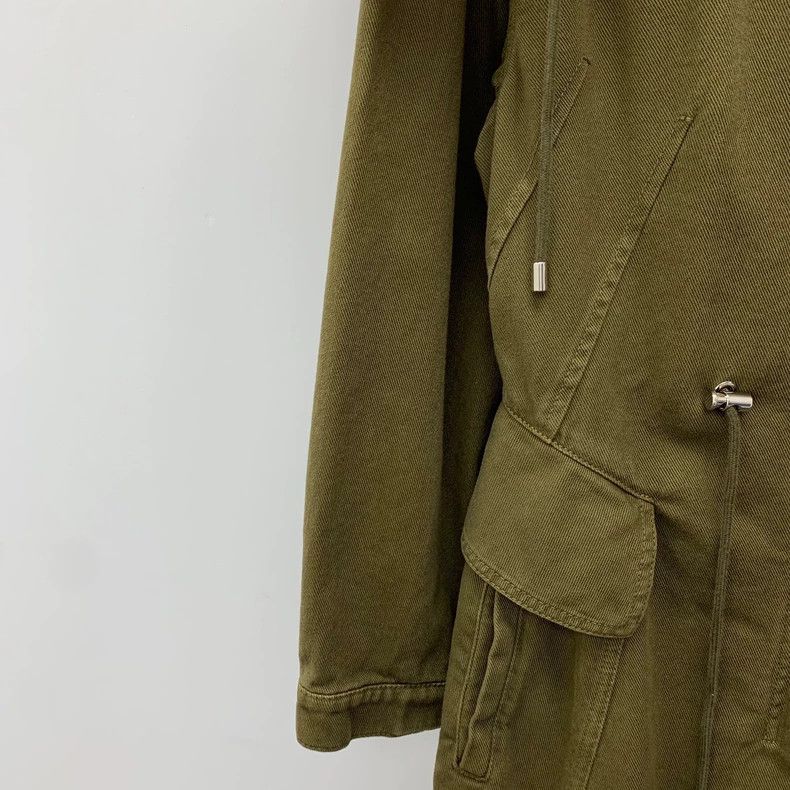 Alexander McQueen Alexander Mcqueen Army green diamond-inlaid cotton hooded Size XS / US 0-2 / IT 36-38 - 4 Thumbnail