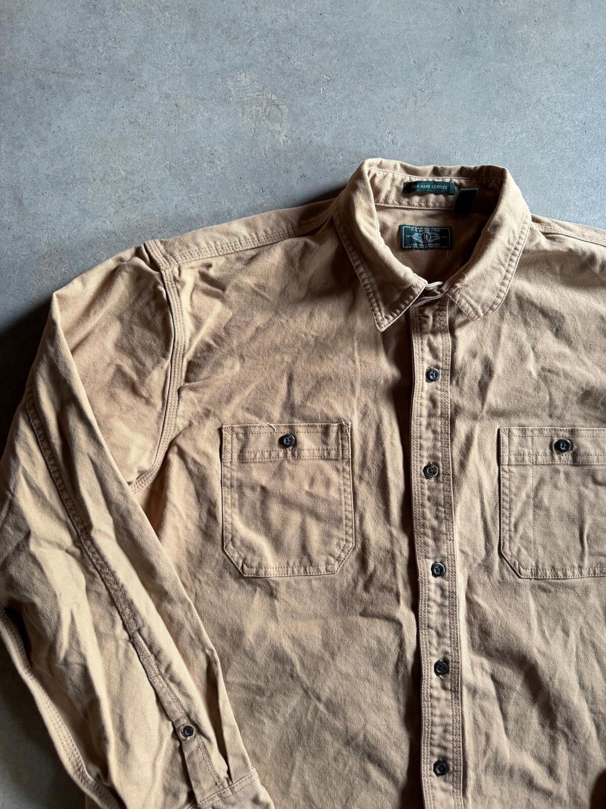 G.H. Bass & Co. G H Bass Khaki Button Up Shirt Sz XL Size US XL / EU 56 / 4 - 3 Thumbnail