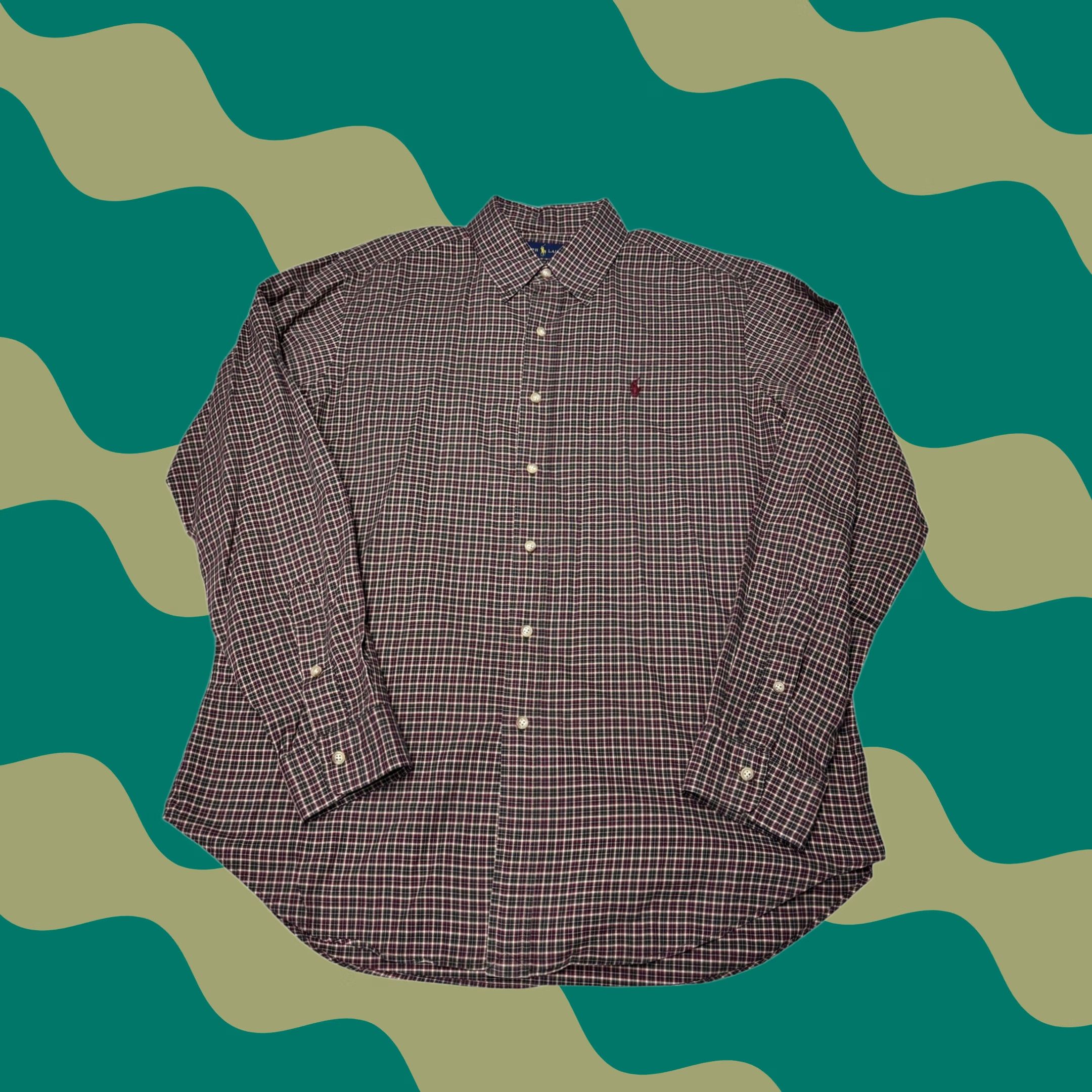 Polo Ralph Lauren Polo Ralph Lauren Mens Classic Fit Plaid Button Down Shirt L Burgundy Navy Multicolor Patchwork? Size US L / EU 52-54 / 3 - 1 Thumbnail
