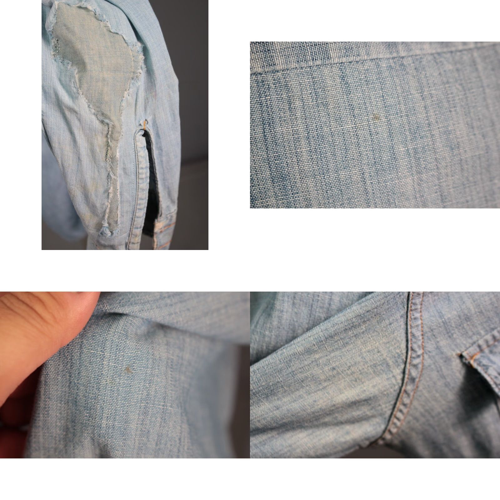 Levi's VTG Levi's Shirt 1970s Blue Chambray Work Sz S Men's Cotton Vintage 70s Shirt Levi's Size US S / EU 44-46 / 1 - 8 Thumbnail